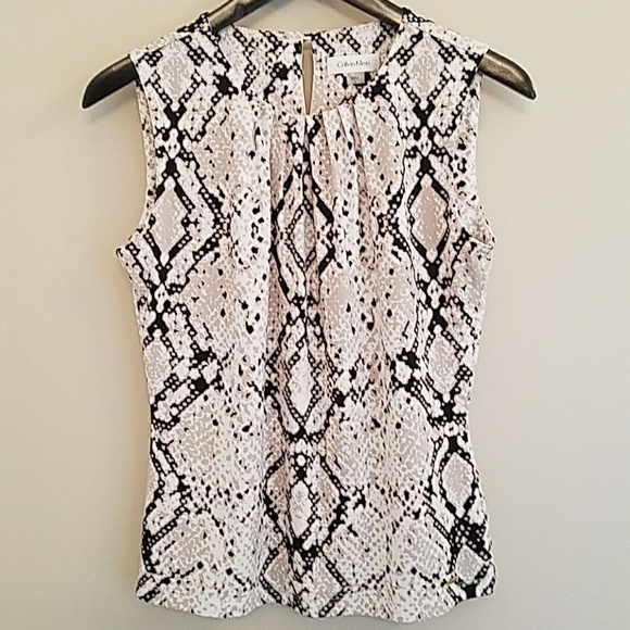 Tops - Calvin Klein snakeskin pattern sleeveless